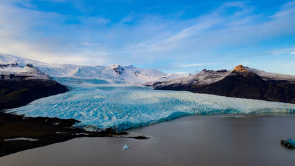 Jökulsarlon,  ice glacier in Iceland. November -2018