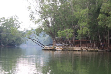Naklejka premium boat on lake