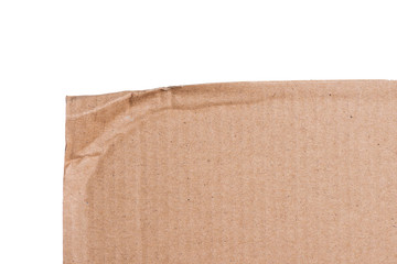 Brown cardboard sheet of paper, abstract texture