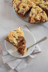 Chocolate Vanilla Streusel Cake