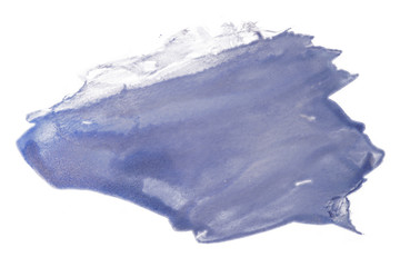 grey watercolor stain with paper texture on white background isolated. hand drawing.