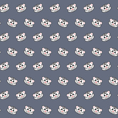 White tiger - emoji pattern 02