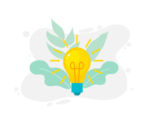 Vector illustration of light bulb and idea concept symbol.