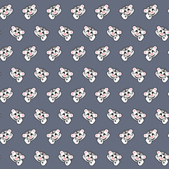 White tiger - emoji pattern 10