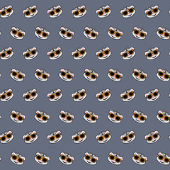 White tiger - emoji pattern 12