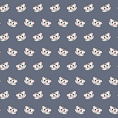 White tiger - emoji pattern 19