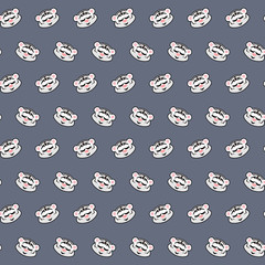 White tiger - emoji pattern 36