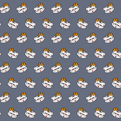 White tiger - emoji pattern 35