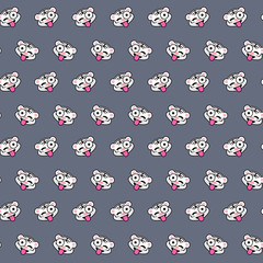 White tiger - emoji pattern 38