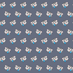 White tiger - emoji pattern 54