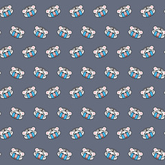 White tiger - emoji pattern 55