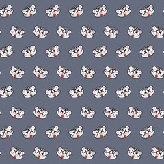White tiger - emoji pattern 63