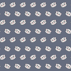 White tiger - emoji pattern 69