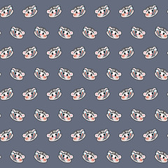 White tiger - emoji pattern 68