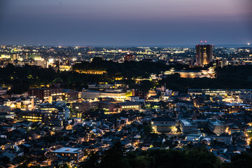 金沢・卯辰山からの夜景