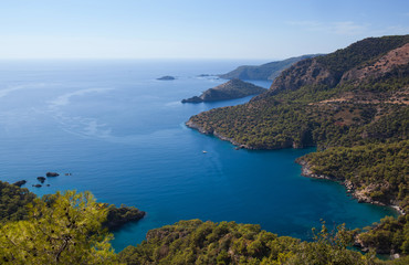 Beautiful lagoon on Lycian way in Olu Deniz, Turkey