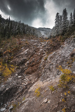 Hiking to the summit of Sulphur Mountain, Banff National Park, Alberta, Canada