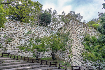 Fototapeta na wymiar 明石城の石垣風景