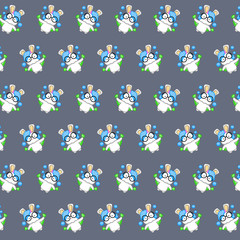 Fototapeta na wymiar Bunny - sticker pattern 19