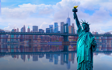 Fototapeta premium panoramę miasta, zabytki Nowego Jorku, USA