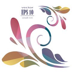 Beautiful abstract background. Floral element for design