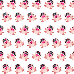Commando piggy - sticker pattern 13
