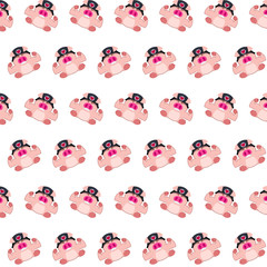 Commando piggy - sticker pattern 19