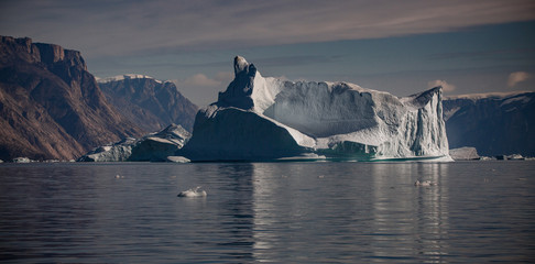  icebergs photographed Greenland in Scoresby Sound fjords