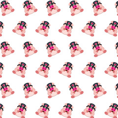 Commando piggy - sticker pattern 25