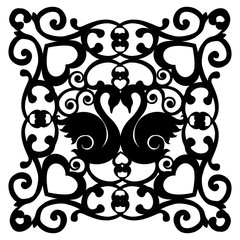 Fototapeta premium template for cards for laser cutting