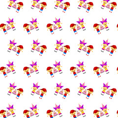 Little boy & girl - sticker pattern 15