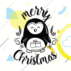 Merry Christmas typography.