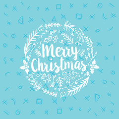 Merry Christmas typography.