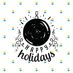 Merry Christmas typography.