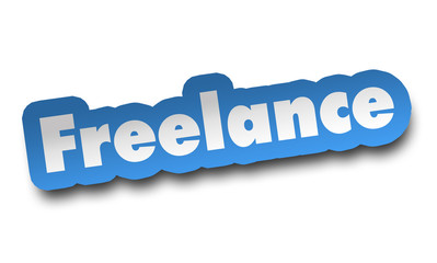 freelance concept 3d illustration isolated