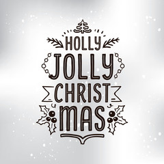 Merry Christmas typography.