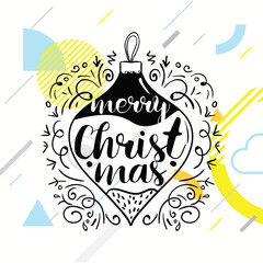 Merry Christmas typography.