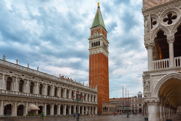 Fototapeta na wymiar Piazza San Marco with Doge's Palace and Campanile, Venice, Italy