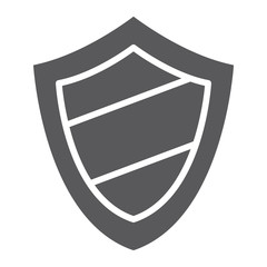 Protection glyph icon, guard and safety, shield sign, vector graphics, a solid pattern on a white background.