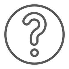 Faq line icon, question and help, ask sign, vector graphics, a linear pattern on a white background.