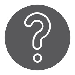 Faq glyph icon, question and help, ask sign, vector graphics, a solid pattern on a white background.
