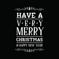 Merry Christmas typography.