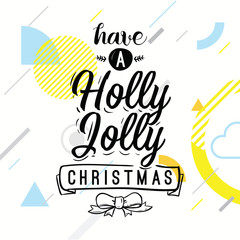 Merry Christmas typography.