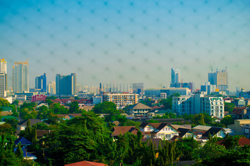 Obraz premium Buildings in Bangkok, Thailand. Thailand is known as a country with a smile.