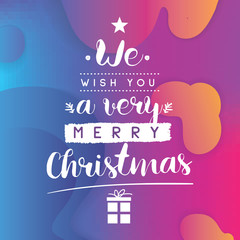 Merry Christmas typography.
