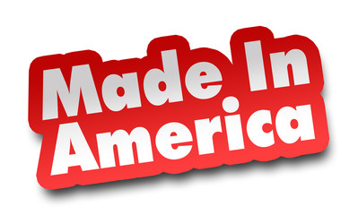 made in america concept 3d illustration isolated