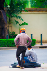 Traffic in Bangkok, Thailand. Thailand is known as a country with a smile.