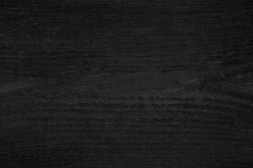Zelfklevend Fotobehang Zwarte houtskool bord, achtergrond van verbrande houtstructuur. © FedBul