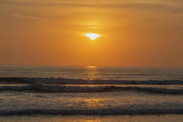 amazing sunset over the sea 