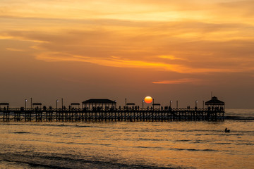 amazing sunset over the sea